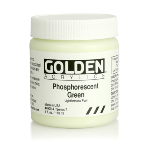 화방넷골덴 야광 아크릴물감 Phosphorescent Green  119ml/[GGB4900]
