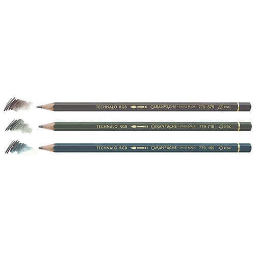화방넷까렌다쉬 컬러 테크날로 RGB 수채 흑연연필 낱자루 레드, 그린, 블루 [779] [옵션선택]